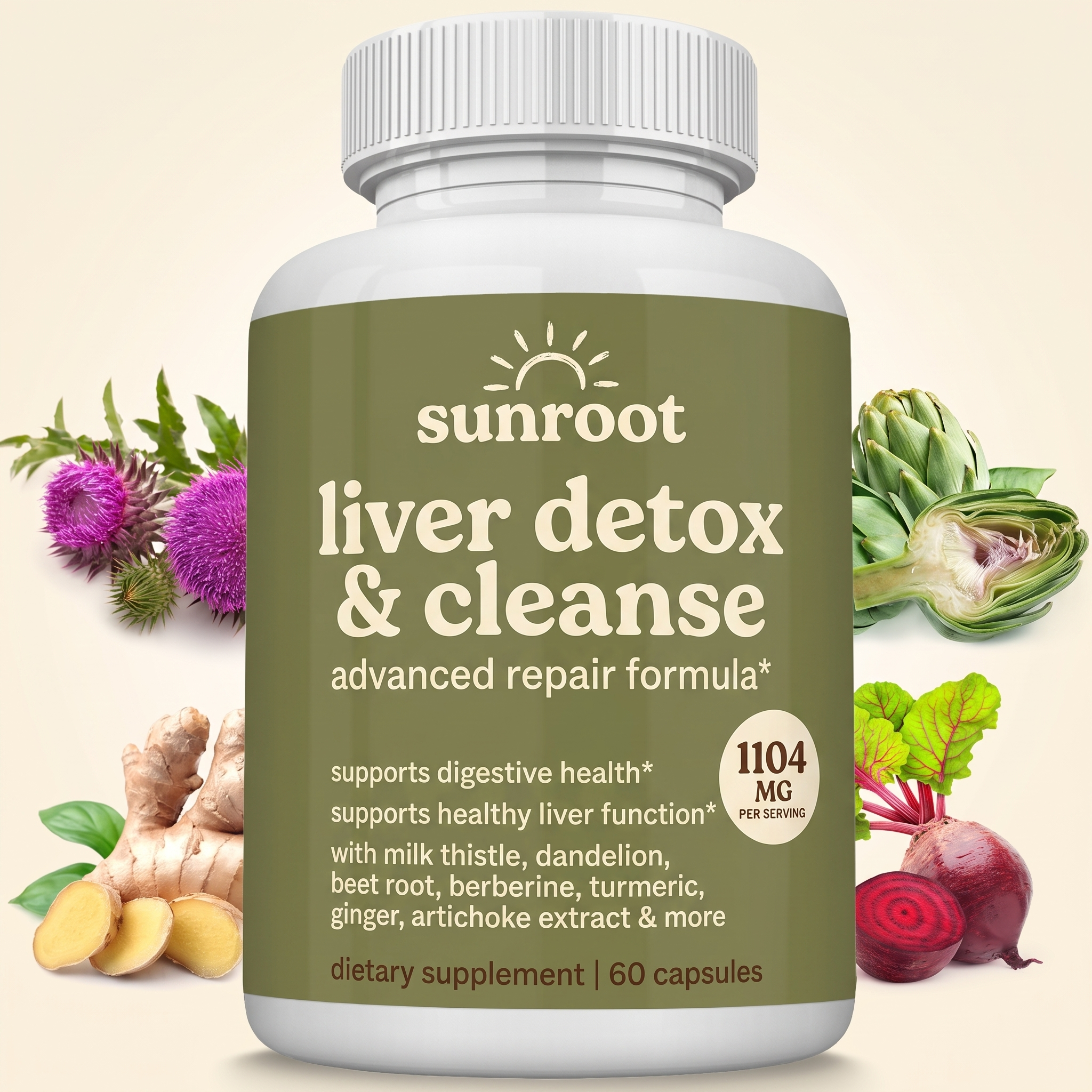 Sunroot Liver Detox and Cleanse bottle