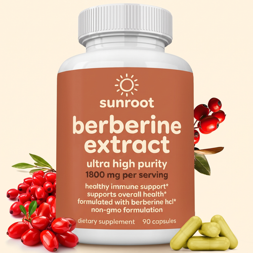 Sunroot Berberine Extract bottle