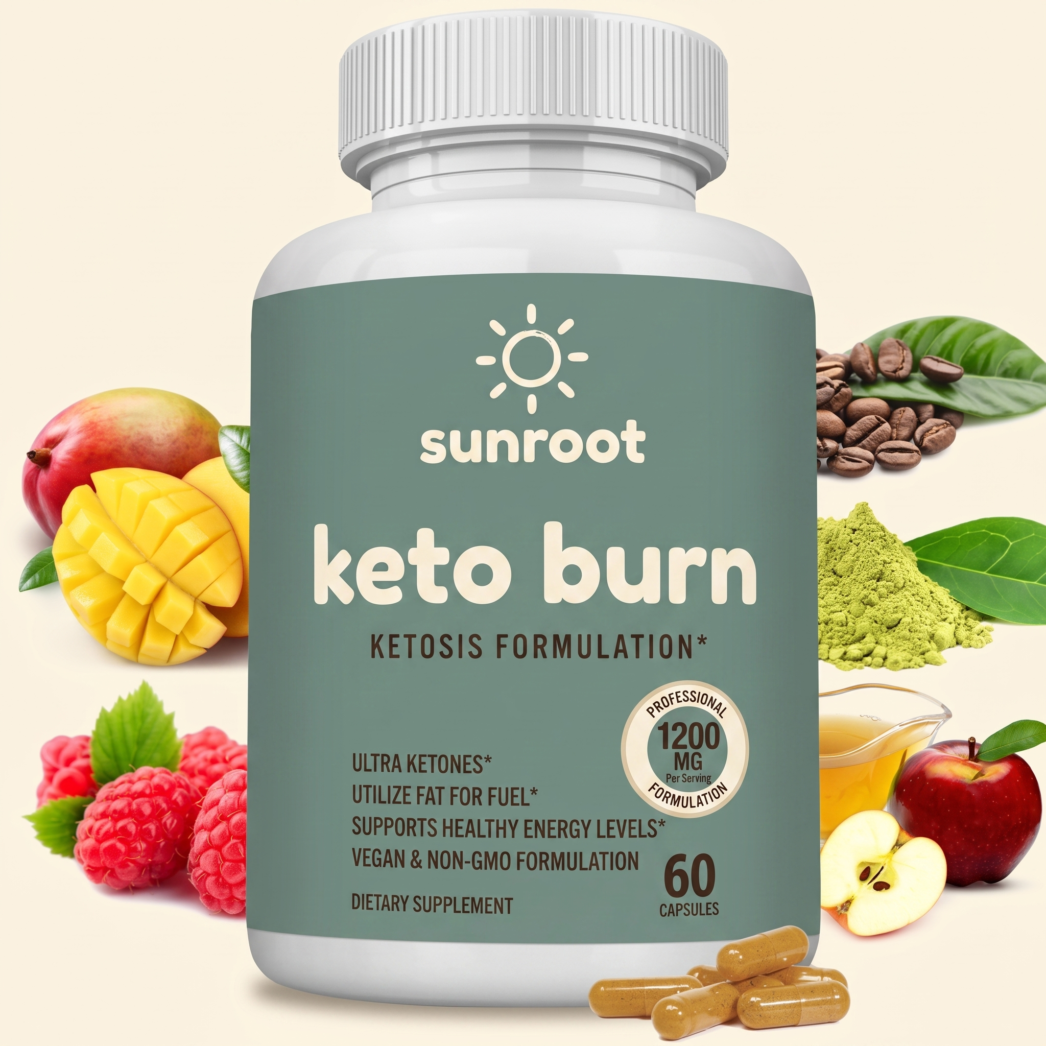 Sunroot Keto Burn bottle