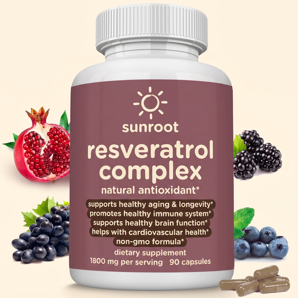 Resveratrol Complex — 1800mg Natural Antioxidant
