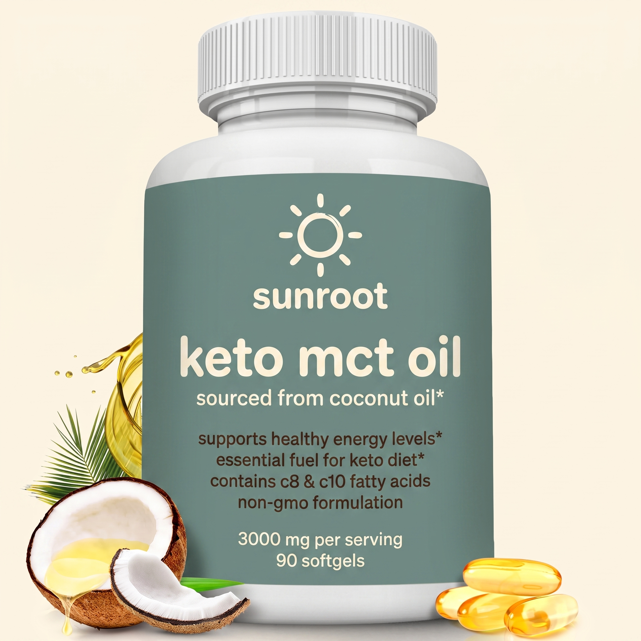 Sunroot Keto MCT bottle