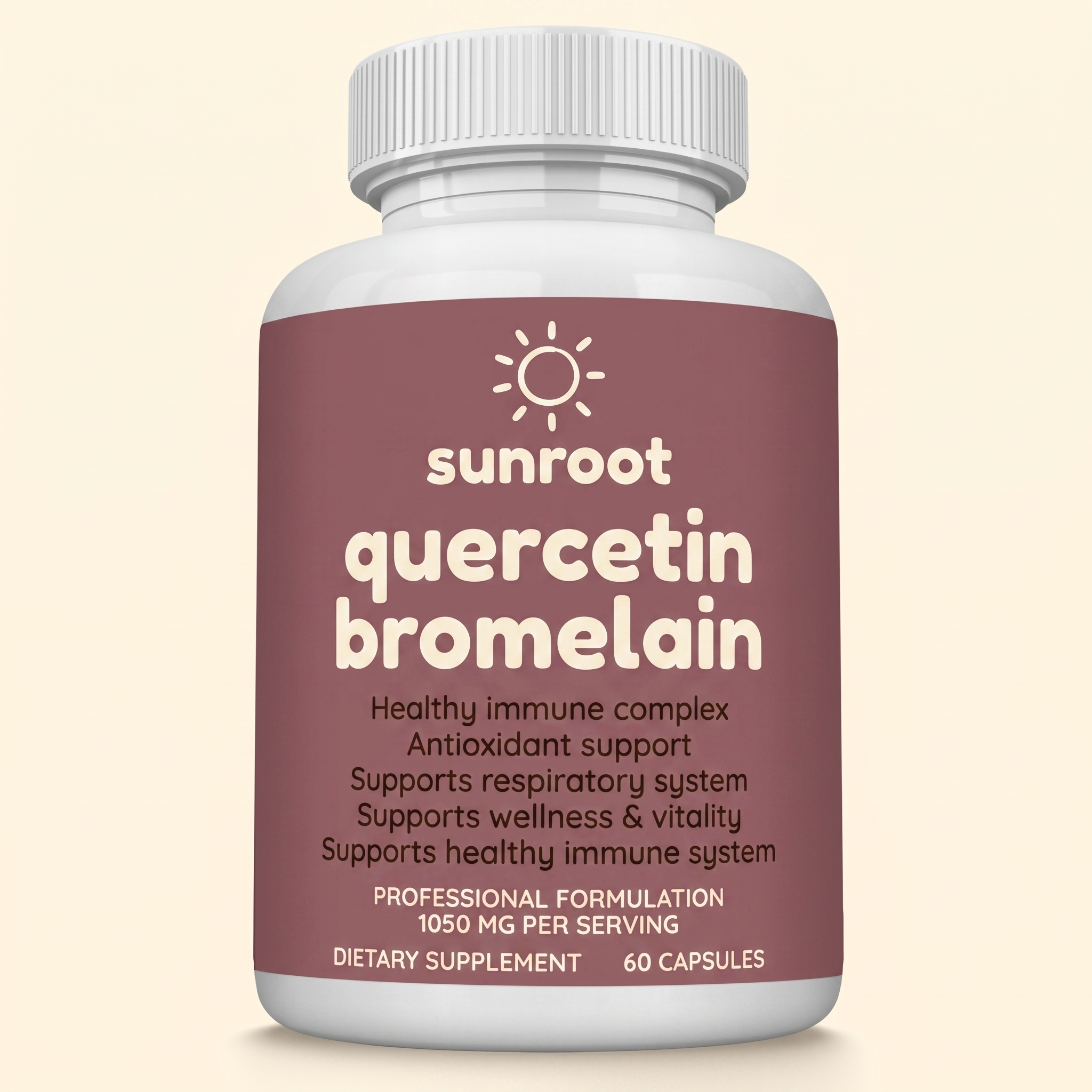 Sunroot Quercetin Bromelain bottle